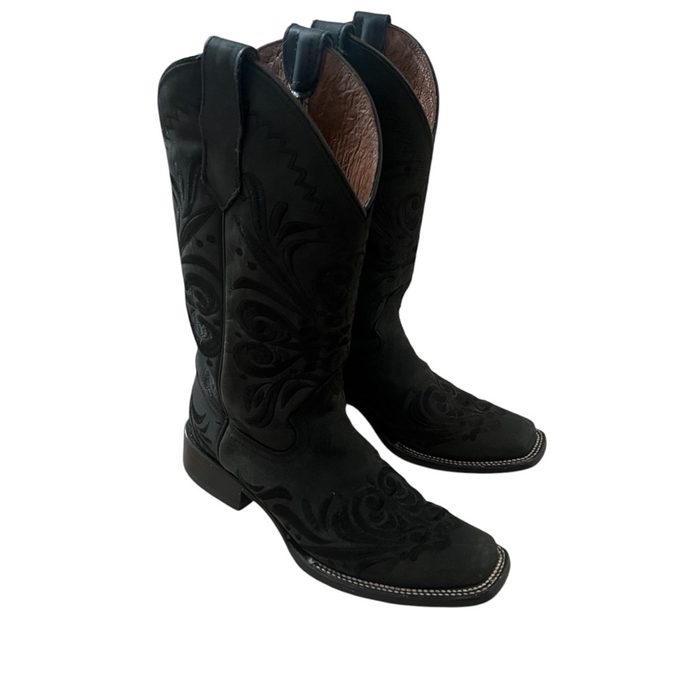 Circle G Embroidered Western Boots Black Size 7 Women’s